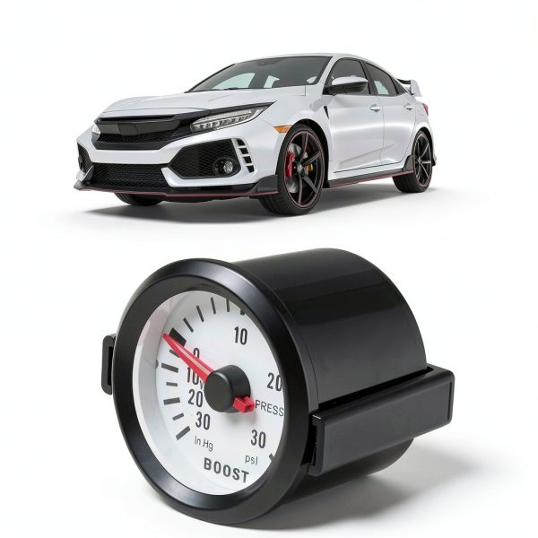 Turbo Boost Gauge Ymiko Plastic for 12V Vehicles-8