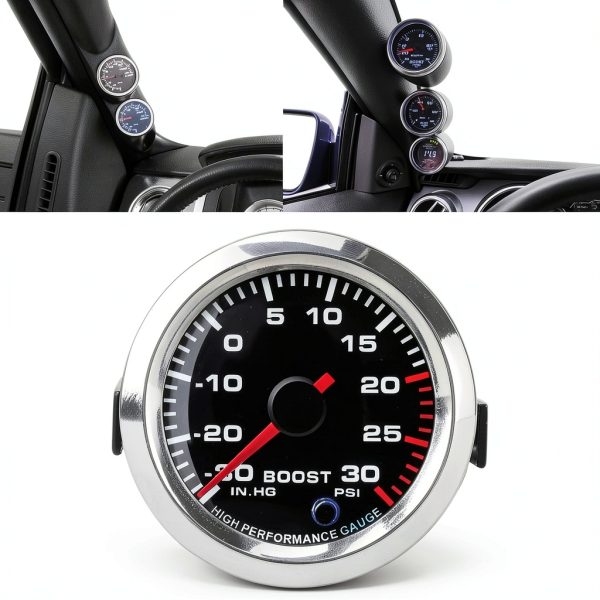 Aramox Turbo Boost Gauge 12V Universal-2