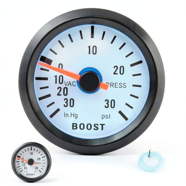 Turbo Boost Gauge Ymiko Plastic for 12V Vehicles-4