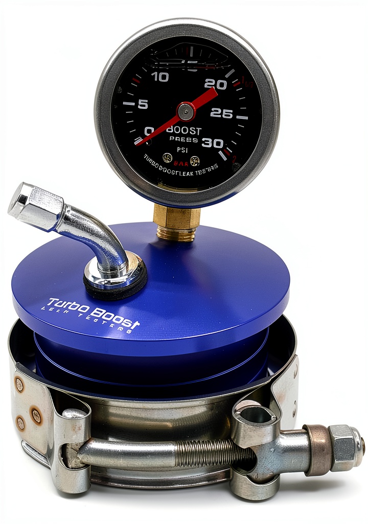 Installing Turbo Boost Leak Tester End Cap on a garage workbench