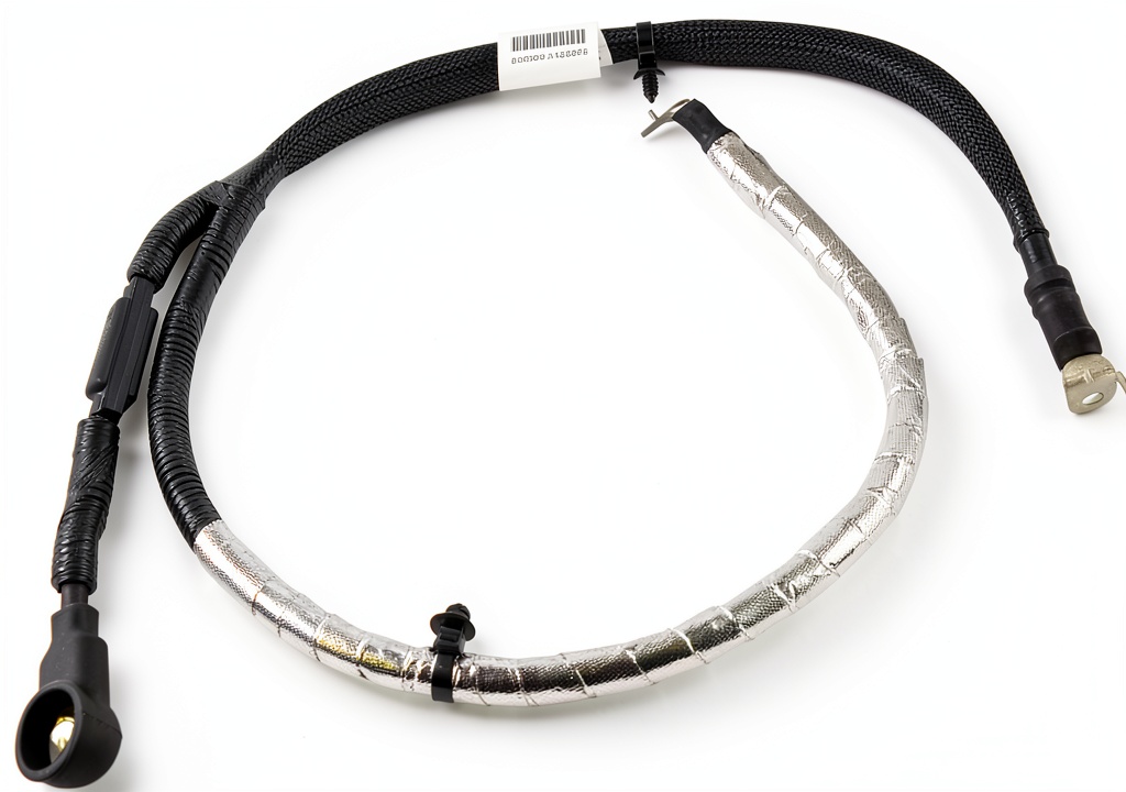 Installing GM Genuine Parts Battery Cable Replacement on a garage workbench