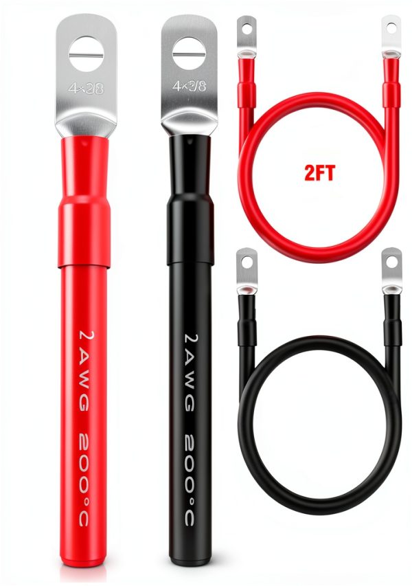 ALFFAA 2AWG Inverter Battery Cables-1