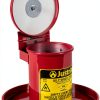 Justrite Oily Rag Safety Can 0.45 Gallon Steel Red Model 09400-1
