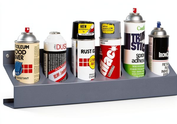 Durham 385-95 Gray Cold Rolled Steel 6 Sections Aerosol Can Caddy-2