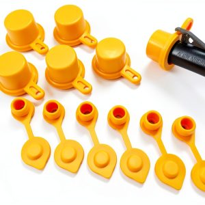 Blitz Yellow SPOUT Cap 6-Pack Aftermarket Gas Can Caps Retaining Lip-0