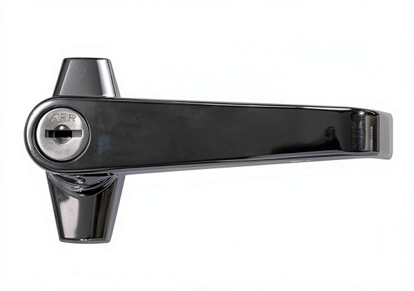 Justrite L-Handle Alloy Steel Cabinet Lock Handle Silver Matte Finish-0