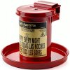 Justrite Oily Rag Safety Can 0.45 Gallon Steel Red Model 09400-3