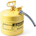 Justrite 5G/19L IIAF YEL 1" Hose – Yellow 19L Hazardous Storage Can-0